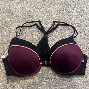 PINK Victoria's Secret Black and Purple Bra